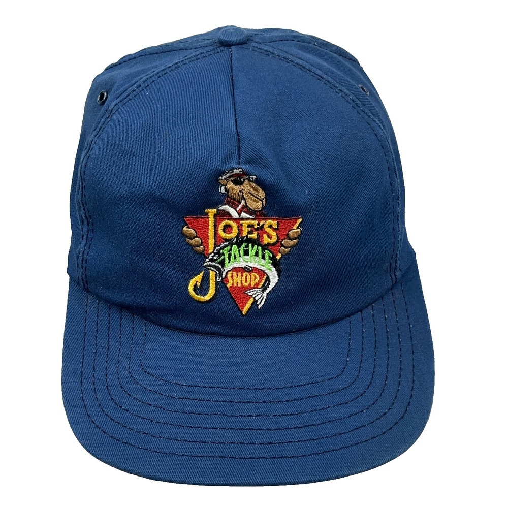Vintage Camel Joe Hat Cap Snapback Tackle Shop Fishing Cigarettes Tobacco 90s